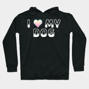 I Heart My Dog Video Game Graphic White Hoodie